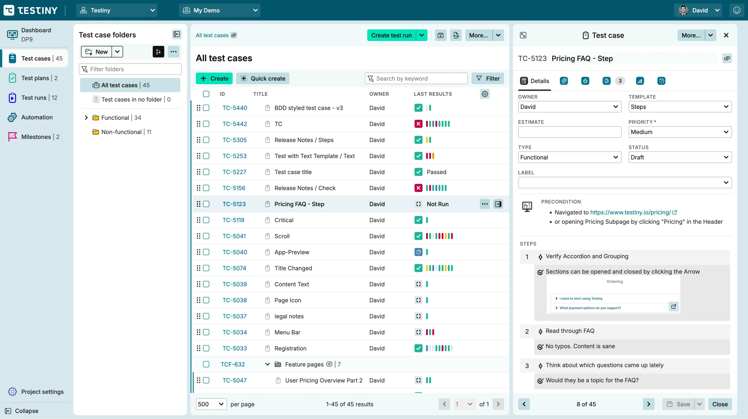 Testiny - See our tool in action