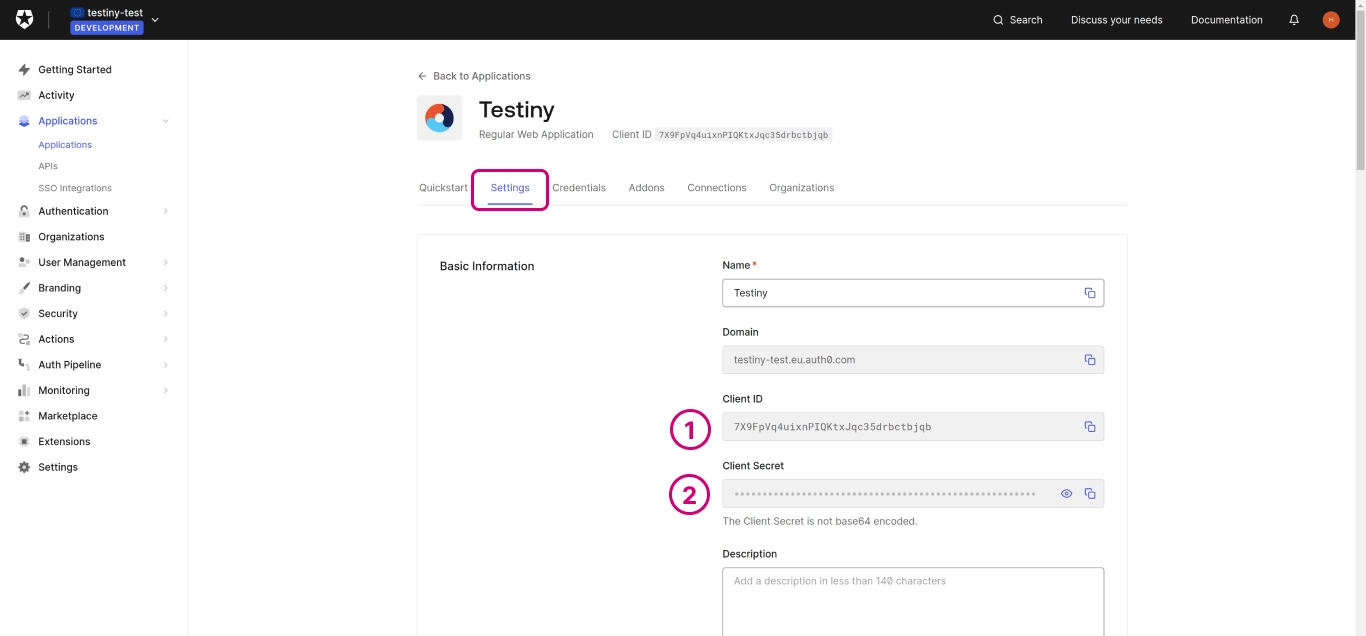 auth0 configuration - step 3