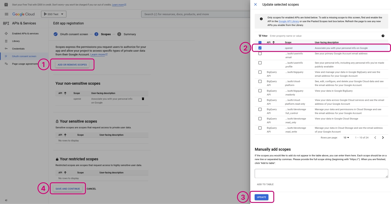 google configuration - step 5