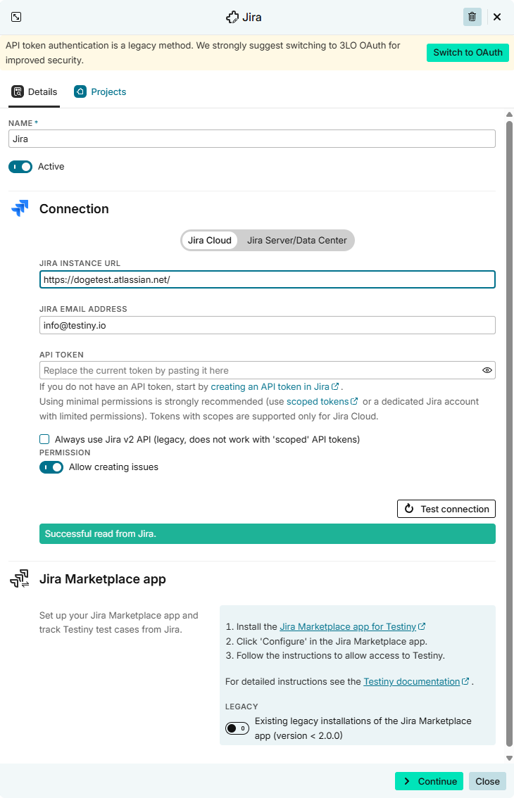 Jira — Credentials
