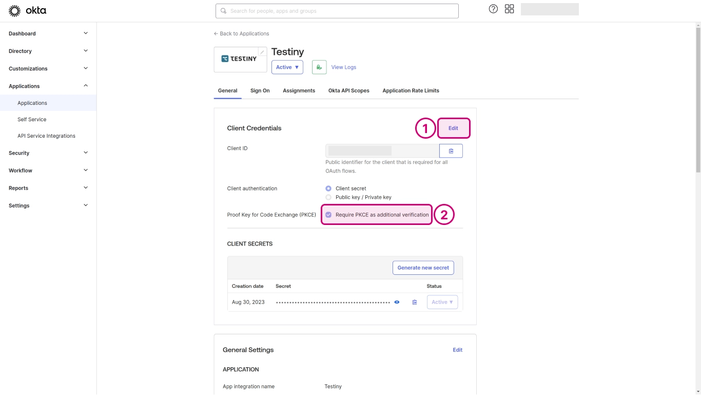 Okta configuration - step 5