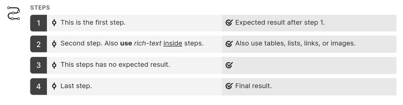 Steps template